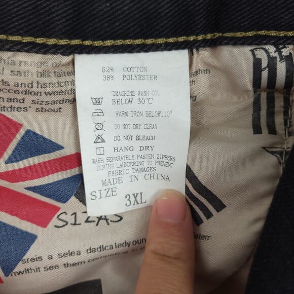 Mars Denim Fashion Men's Style 520 Jeans Sz 3XL Z. Andera Retro Baggy Dark Wash - Picture 7 of 15